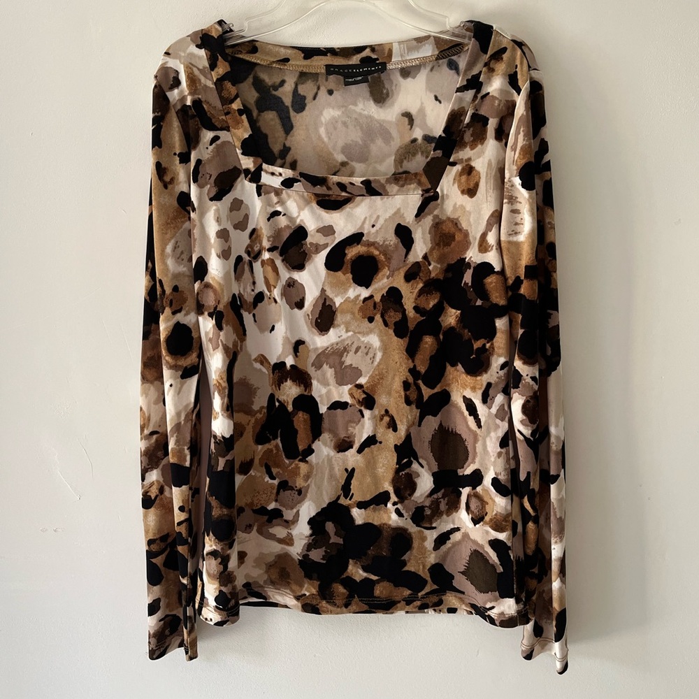 Grace Elements top long sleeve blouse size S
